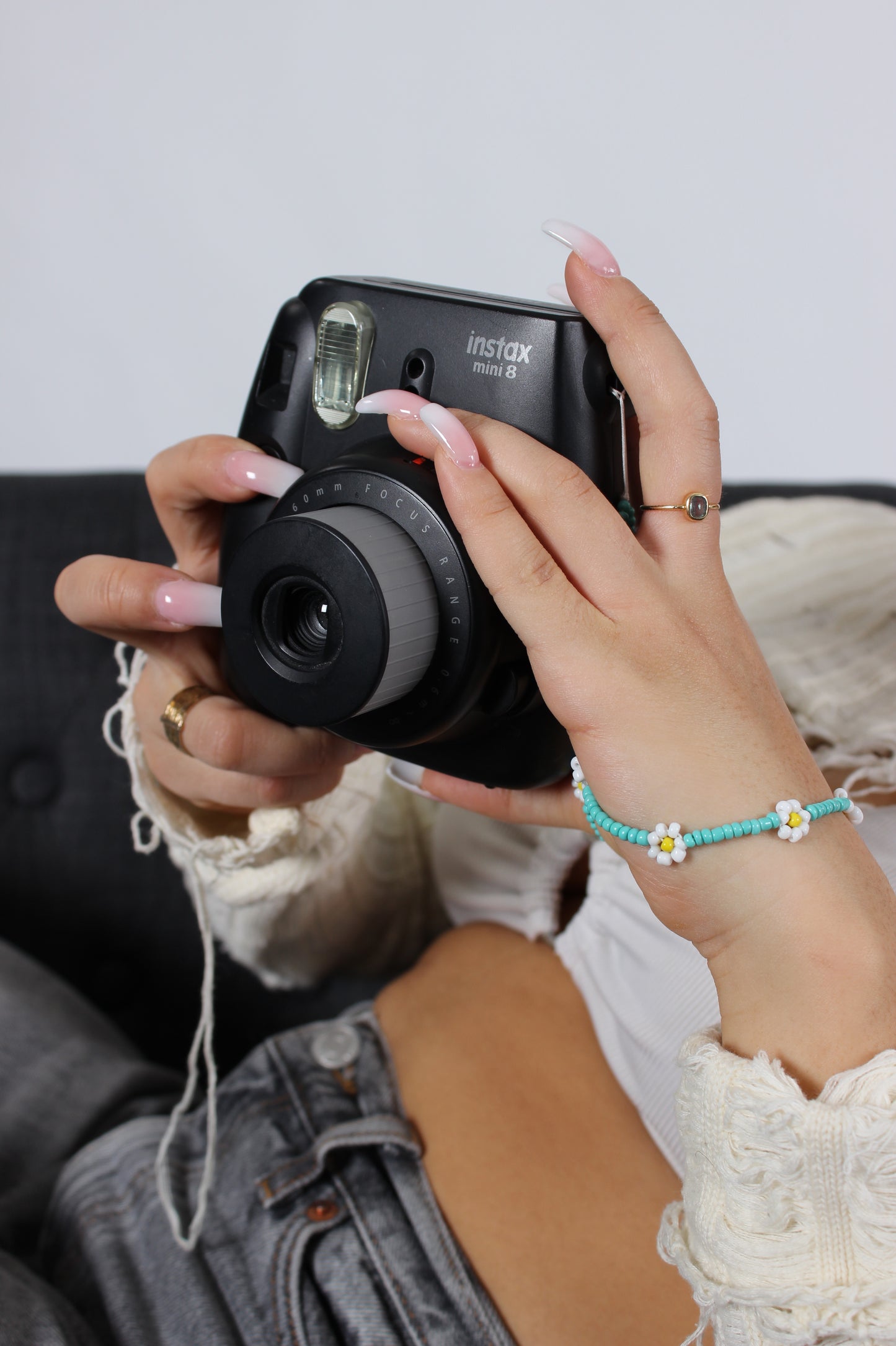 "flower power" phone charm